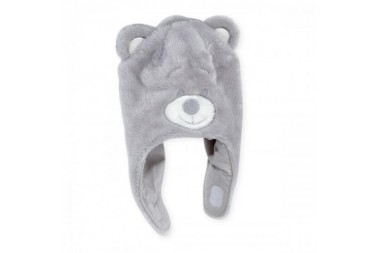 Bonnet + Echarpe nounours flanelle Gris Trois Kilos Sept Bonnet + Echarpe nounours flanelle Gris Trois Kilos Sept