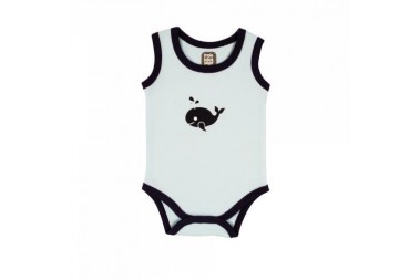 Body sans manche Baleine bleu Body sans manche Baleine bleu